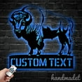 thumbnail image 3 of Handmadetneonsign Bison Metal Wall Art LED Light, Custom Bison Metal Sign Room Decor, Bison Animal, 3 of 5