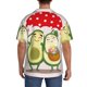 thumbnail image 3 of Fotbe Avocado Lovers Wearing Umbrella Camisa Estampada de Manga Corta para Hombre, Casual de Verano, Estilo Playero, Sin Arrugas-3X-Large, 3 of 5
