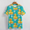 thumbnail image 3 of Rubber Ducks Bubble Bath-1 Women's Short Sleeve Tops Casual Blouses T Shirt, 3 of 6