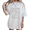White, variant on UNISHE Summer Neutral Floral Graphic Shirt for Women - Soft Beige Lily Line Art Tee