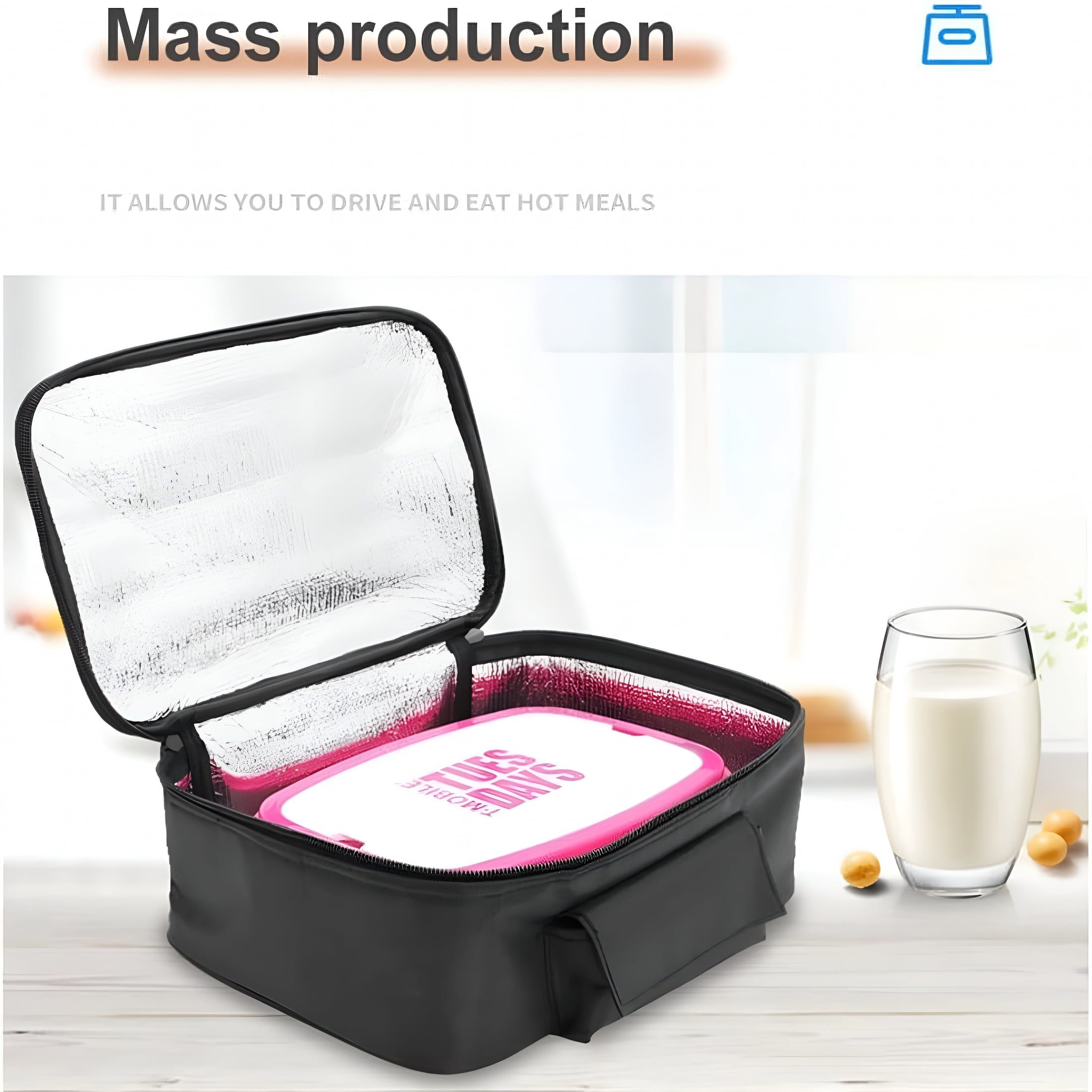 HIBIBUD 2026 New Car Cooler Bag,Electric Picnic Bag Lunch Bag Thermal Bag Foldable Cooler Bag for Carrying Picnic Food-29Cmx21Cmx11Cm