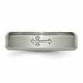 thumbnail image 4 of Titanium Cross 6mm Edge Wedding Band Ring Man Religious Designed  For Dad Mens  For Him, 4 of 11