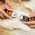 thumbnail image 2 of Hemi Pet Collar, Dog Collar Metal Seatbelt Buckle, Hemi 426 Logo 392 426 Black Orange Silver Fade, 16 to 23 Inches 1.5 Inch Wide, 2 of 9