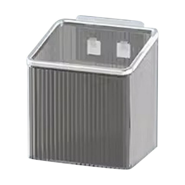 Portapeines para el baño en la pared - Soporte para cepillo de dientes para pasta de dientes, organizador perforado para encimera, recipiente de plástico 9,4x11,2x11,7 cm