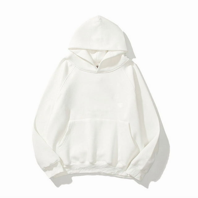 Sudadera con capucha holgada de manga larga con bolsillo tipo canguro y hombros caídos para mujer