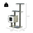 thumbnail image 3 of PawHut Cat Tree Cat Condo with Scratching Post Grey 47", 3 of 10