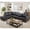 Black, variant on L Shaped Sectional Couches, Modular Fabric Corner Sofa with Cup Holder Lounge Sofa with Right Chaise for Living Room, Brown