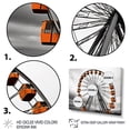 thumbnail image 3 of Designart "Joyful Spin Coral Ferris Wheel Delight I" Architecture Floater Framed Wall Art Print, 3 of 7