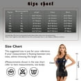 thumbnail image 7 of CHICTRY Womens Shiny Bodycon Tank Dress with Metal Clips for Stockings Carnival Nightclub Costume Black L, 7 of 7