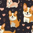 thumbnail image 6 of HAOXIT Cartoon Cute Corgi Dog Butt Round Fitted Tablecloth with Elastic Protector Table Cloth Kitchen Dinner Waterproof Oil-Proof Table Covers 54-58, 6 of 8