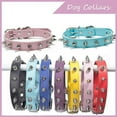 thumbnail image 2 of Leather Dog Cat Collar Spiked Studded Puppy Pet Necklace For Small Medium Large Dogs Cats, 2 of 4