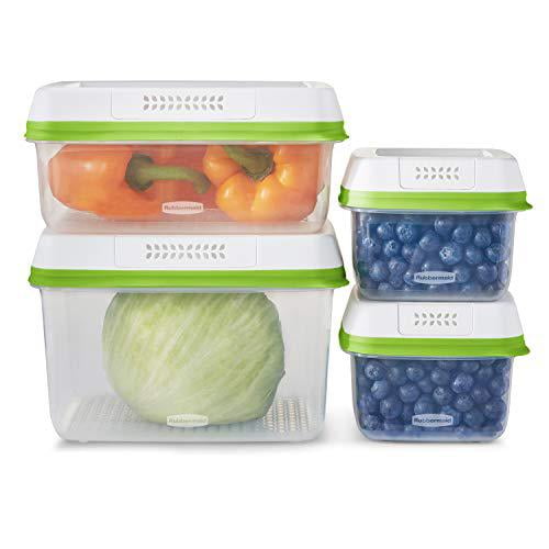 Rubbermaid FreshWorks Produce Saver Medium and Large Storage Containers 8-Piec 