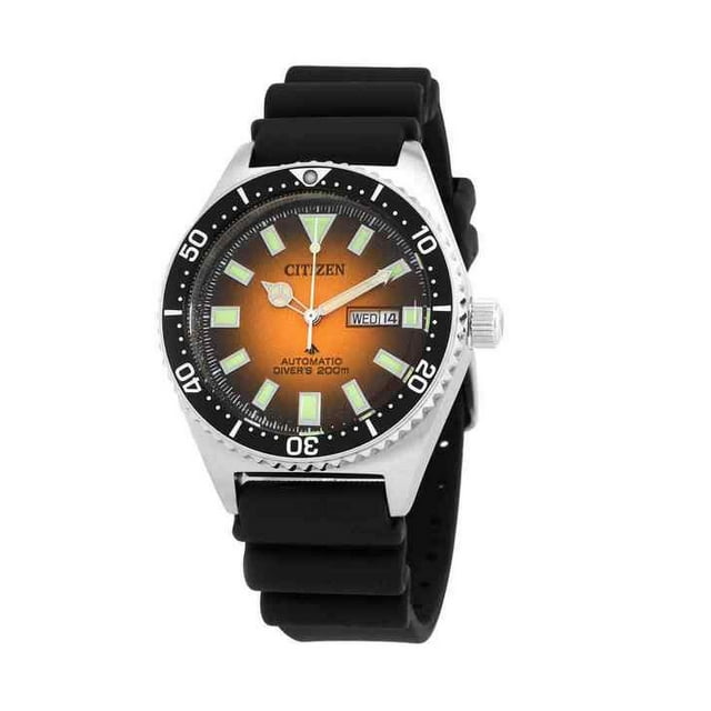 Citizen Promaster Marine Rubber Strap Orange Dial Automatic Diver's NY0120-01Z 200M Men's Watch