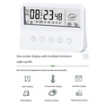 thumbnail image 4 of Living Room Desktop Digital Alarm Clock Plastic Countdown Timer Calendar Temperature Humidity Meter Low Noise Home Supplies White Type 2, 4 of 8
