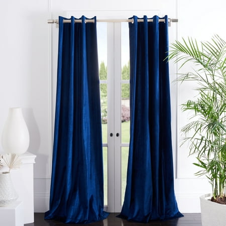 SAFAVIEH Creslia Contemporary Navy Solid Grommet Blackout Curtains 52 x 96