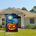 thumbnail image 2 of JOOCAR Starry Night Pumpkin Linen Garden Flag for Fall Autumn Home Outdoor Garden Yard Door Decor 12x18 inch, 2 of 5