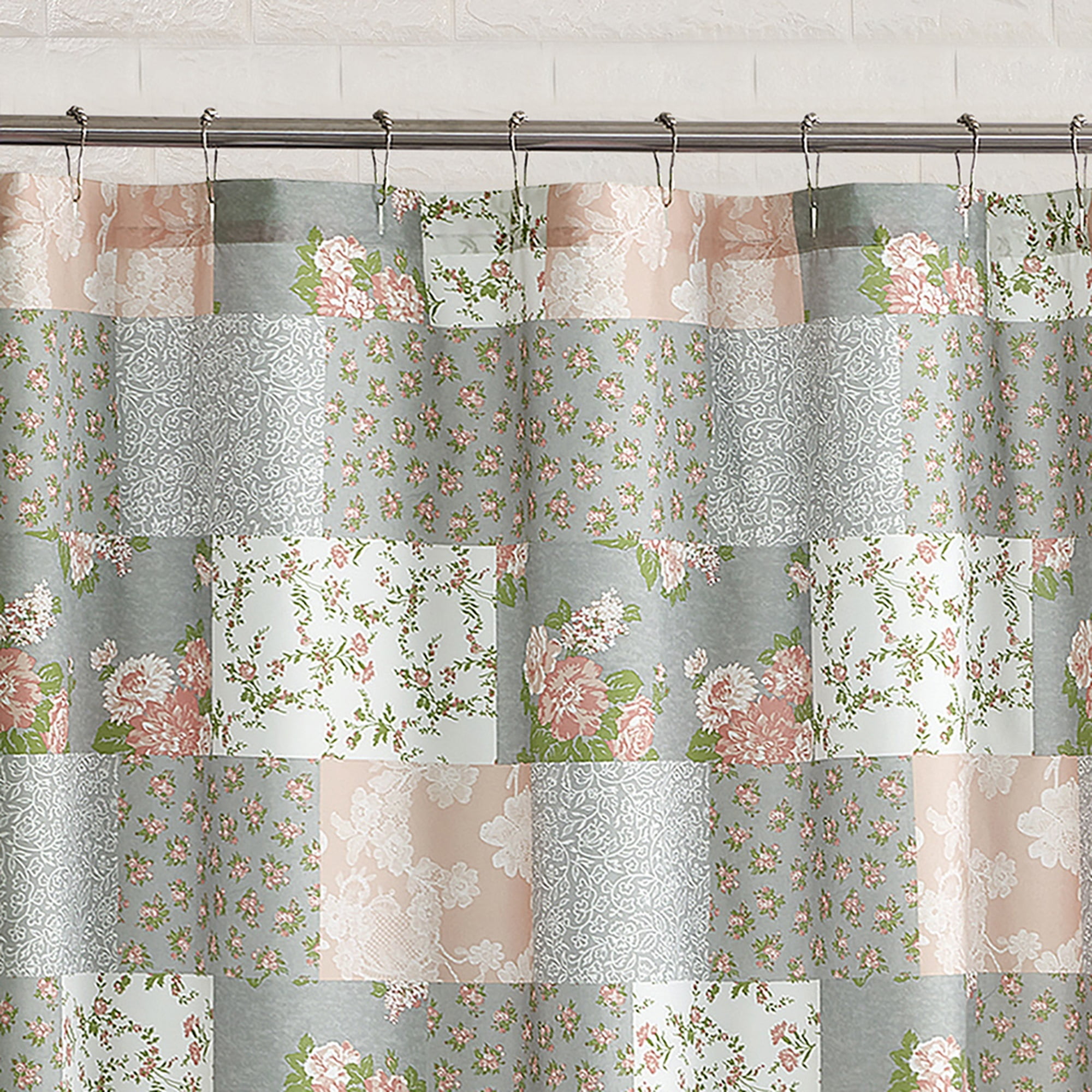 Modern Heirloom La Flor Blush Shower Curtain 72"X72'
