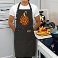 thumbnail image 3 of 2 Pack Adjustable Bib Apron with Print & Pumpkin Design 2 Pockets Perfect for Cooking & Chef Work for Men & Women, 3 of 5