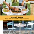 thumbnail image 6 of Elastic Fitted Round Tablecloth, Red Grey Coastal Waterproof Stretch Table Cover for 45"-54" Tables, Nautical Summer Beach Coral Sea Turtle Washable Outdoor Tablecloths for Patio, Picnic, Camping, 6 of 9