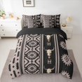 thumbnail image 2 of Manfei Rustic Boho Aztec 7 Pieces Bedding Comforter Set,Country Bull Skull Full Bedding Set,Western Co0Wboy Tribal Fitted Sheet Flat Sheet For Boys Kids,Super Cozy Room Decor Reversible, 2 of 8