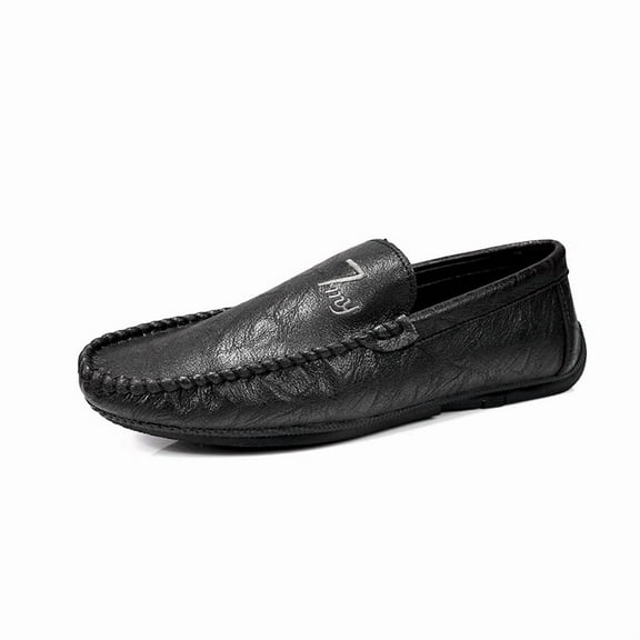 Men's Casual Loafers Slip On Leather Shoes Comfortable Lightweight Driving Shoes Male Moccasins Classic Penny Loafer Flats Boat Shoes Outdoor Walking Shoes