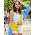 thumbnail image 6 of SQDWYGUO Spacious Nylon Crossbody Bag Bum Bag Handbags Wallets Purses Trendy Shoulder Bag for Women,Yellow,1, 6 of 6