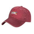 thumbnail image 2 of ZICANCN Adjustable Baseball Cap Women, Love Flowers Rainbow Hats for Men Adult Washed Cotton Denim Baseball Caps Fashion, Red, 2 of 8