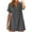 Gray, variant on Kaemgyyd Womens Button down Shirt Dresses Cotton Linen Notch V Neck Tunic Dress Flowy Short Sleeve Beach Cover up Dress