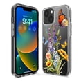 thumbnail image 3 of MUNDAZE Apple iPhone 13 Mini Yellow Purple Spring Flowers Butterflies Floral Shockproof Clear Hybrid Protective Phone Case Cover, 3 of 5