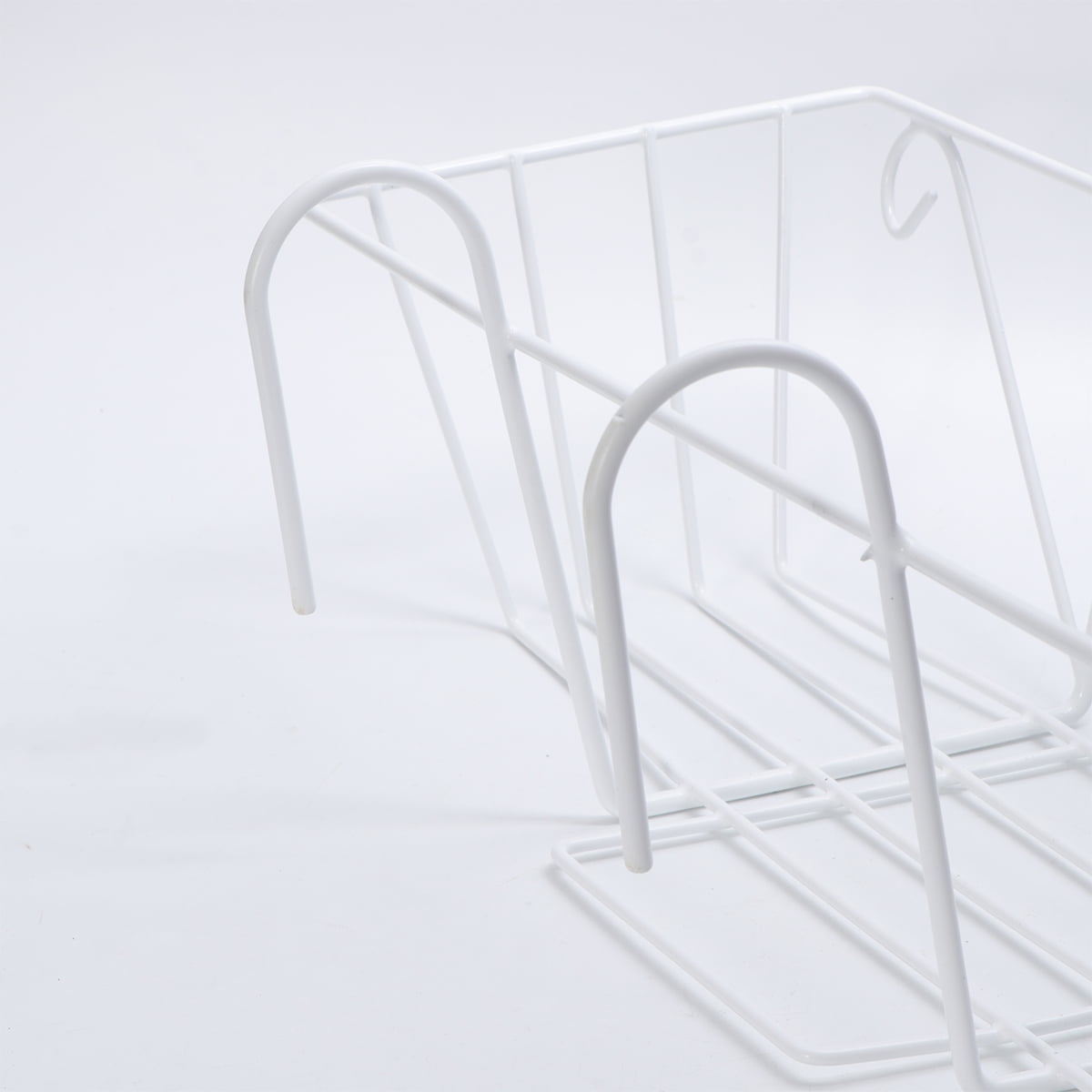 Rectangular Metal Stand Balcony Hanging Window Box Over Deck Railing Planter Basket Flower Pot Holder Stand for Rail Fence White