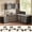 Grey, variant on Farmhouse L Shaped Computer Desk with 6 Drawers and Hutch, Reversible Home Office Desk, Corner Office Desk