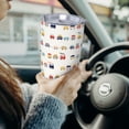 thumbnail image 6 of Picia Colorful Trains Pattern 20 oz Tumbler Stainless Steel Vacuum Insulated Coffee Ice Cup Double Wall Travel Flask Dual Lid Water Bottle, Eco-friendly Car Cup-Without Straw, 6 of 8