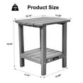 thumbnail image 2 of 2-Tier Storage Adirondack Side Table,Easy Maintenance & Weather Resistant,HDPE End Tables for Patio Porch Backyard Indoor(Grey), 2 of 6