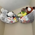 thumbnail image 1 of Stuffed Toy Storage Hanging Children‘s Room Display Corner Animal Toys Storage Triangle Net, 1 of 6