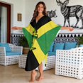 thumbnail image 3 of Xixirimido Butterfly & Jamaican Flag Print Kaftan Dresses for Women Plus Size V Neck Caftans Long Batwing Sleeve Beach Cover Ups Summer Beach Dress, 3 of 7