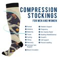 thumbnail image 2 of FORMRS Womens Knee High Socks Casual Long Thick Travel Daily Wear, 2 Pairs, Astronaut Floating, 2 of 6