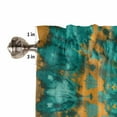 thumbnail image 5 of Teal Orange Kitchen Valances for Windows 60x18 Inch Kitchen Curtains Valances Rod Pocket Ethnic Modern Abstract Geometric Bathroom Window Valances for Window Treatment Decor, 5 of 6