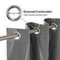 thumbnail image 2 of Deconovo Blackout Curtains, Silver Wave Line Print, Dark Gray, 66W x 84L Inch, Thermal Insulated, Privacy Drapes for Bedroom, 2 Panels, 2 of 7