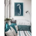 thumbnail image 2 of "Azure Seahorse I" Framed Painting Print, 2 of 6