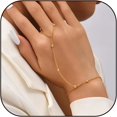 thumbnail image 1 of Ring Bracelet Hand Chain Bracelet Finger Ring For Women Rhinestone Hand Chain Ring Bracelets For Women Trendy Stuff[J5991], 1 of 5