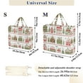 thumbnail image 2 of FORMRS Womens Corduroy Tote Bag Crossbody Shoulder Handbag with Pocket, Red Christmas House, 2 of 7
