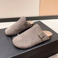 thumbnail image 1 of 2024 Pantoufles pour Femmes Bout Fermé Bout Rond Sabots en Suède Sandales Mules en Liège en Suède Pantoufles Mode Sabots en Liège pour l'Extérieur Pantoufles tzw, 1 of 7
