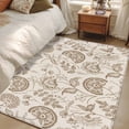thumbnail image 4 of Khaki Fruit Area Rug 4x6 FT, Non Slip Kids Room Carpet, Country Retro Floral Botanical Plant Washable Soft Floor Carpet Non-Shedding Throw Rug for Dorm Kitchen Study Room Home Office Bedside, 4 of 9