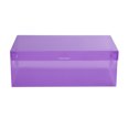 thumbnail image 2 of Limei 1 Pack Stackable Shoe Box Foldable Clear Plastic Sneaker Display Box, Shoe Storage Box with Front Entry and Sturdy Frame, Space Saving Shoe Container Bin, Purple, 2 of 7