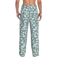 thumbnail image 3 of Uemuo Floral Pattern Men's Wide Leg Palazzo Lounge Pants with Pockets Light Weight Loose Comfy Casual Pajama Pants-XX-Large, 3 of 9