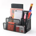 thumbnail image 5 of Sioweci 3-Tier Desktop Stacking File Holder Black Metal Mesh Mail Organizer Letter Holder Reinforced Design Space-Saving File Storage Rack for Desk Countertop Kitchen Black, 5 of 13
