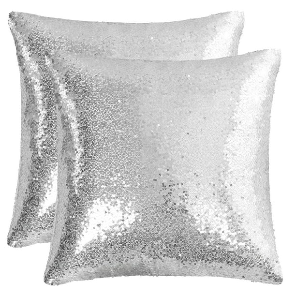 Unique Bargains 2 Pack Sequins Decorative Throw Pillow Covers 16" x16 ...