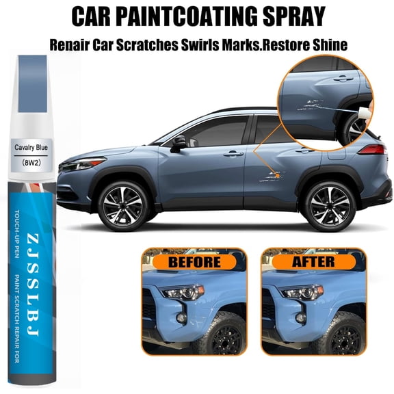 Car Touch up Paint(8W2 Cavalry Blue) Compatible with Toyota, Car Paint Pen Scratch Repair Two-In-One Touch Up Paint, Premium Car Scratch Remover for Deep Scratches