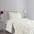 thumbnail image 3 of Ambesonne Abstract Quilted Bedspread Set 2 Pcs, Sketchy Palm Jungle, Twin Size, Green and White, 3 of 5