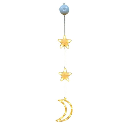 

Yesbay Christmas Window Lights Battery Operated Easy Installation LED Light with Suction Cups for Xmas Home Decor